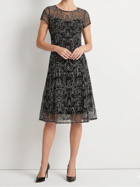 Ignite Evenings Dresses & Skirts - Elegant Black and White Lace Dress